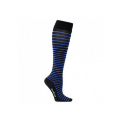 Chaussettes de contention coton- fines rayures bleus