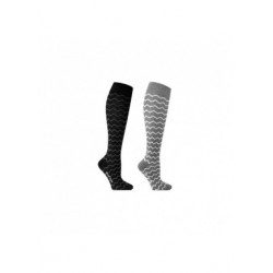 Chaussettes de contention coton motif zig zag