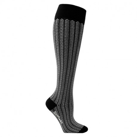 Chaussettes de contention coton avec chevrons