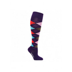 Chaussettes de contention coton - motif Harlequin