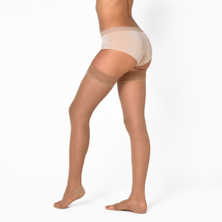 Voile invisible bas cuisse antiglisse pied ouvert